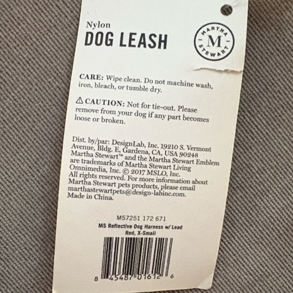 NWT Lot of 2x [Martha Stewart] Black Leather Dog/Cat Collar & Nylon Leash XS - Picture 11 of 11